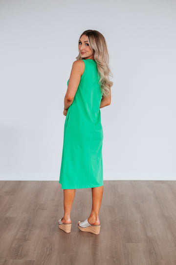 Alima Midi Dress - Apple