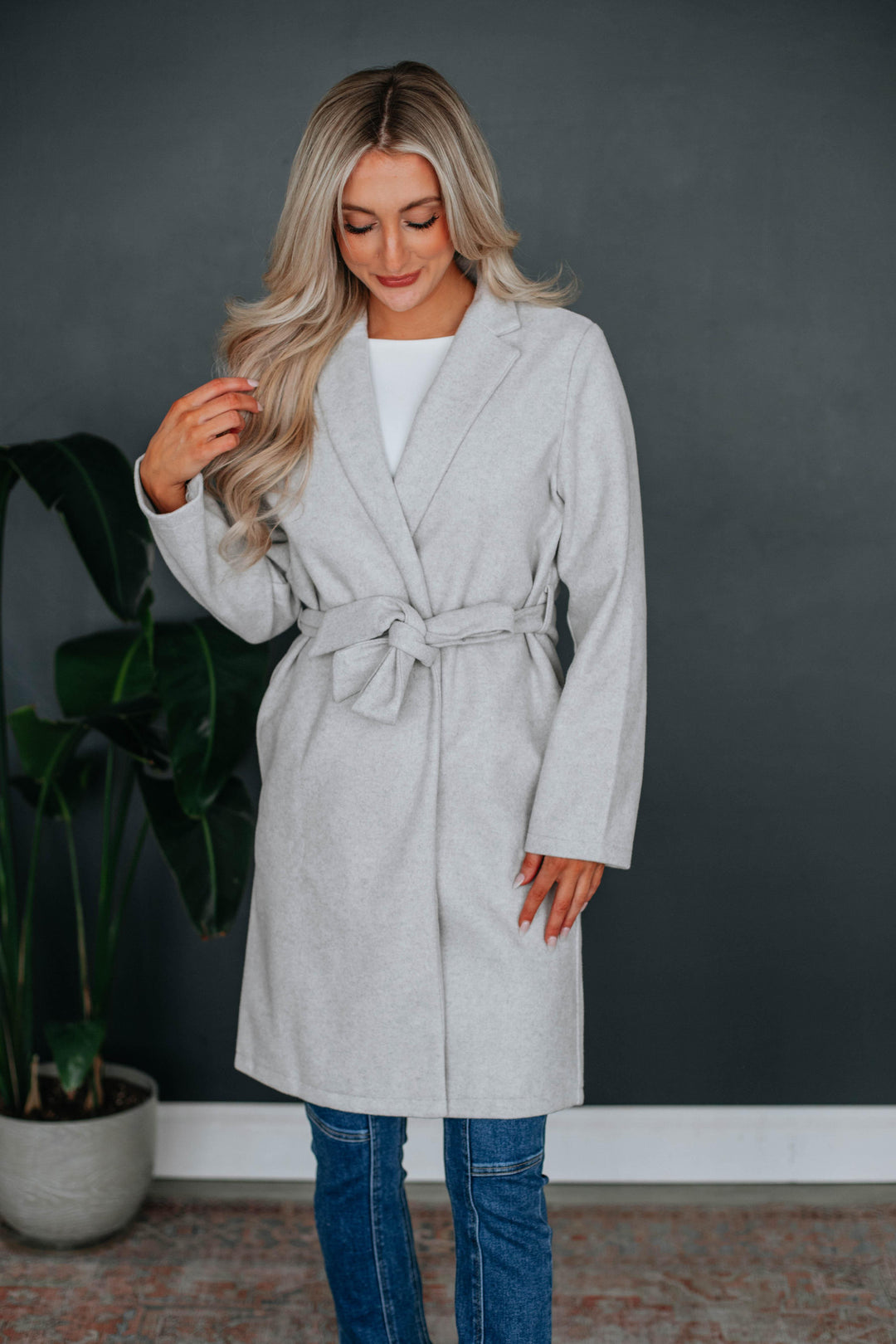 Analiese Belted Coat - Stone