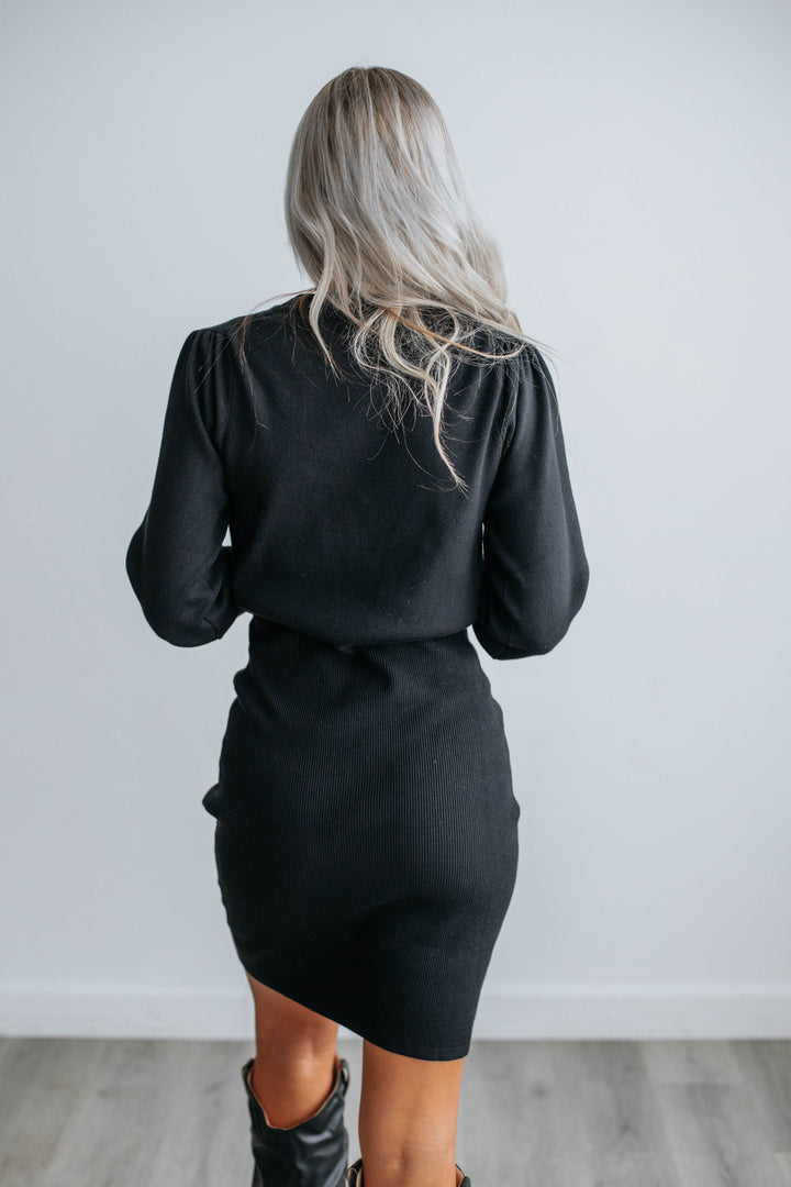 Andry Sweater Dress - Black