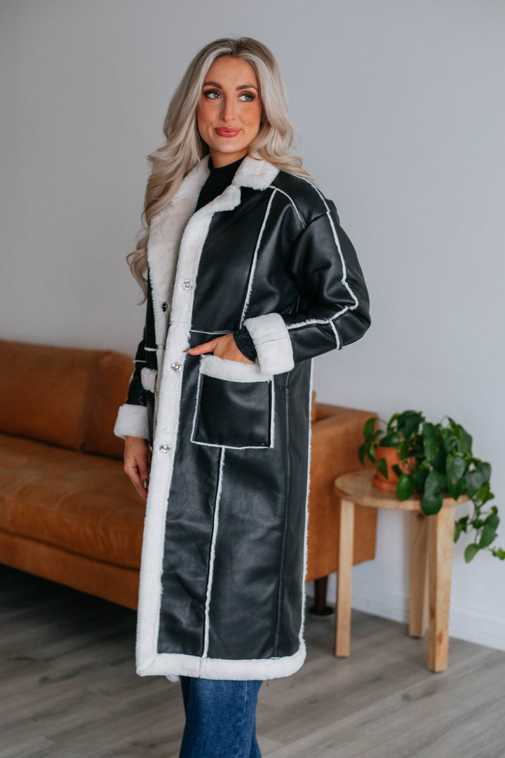 Aniston Leather Coat