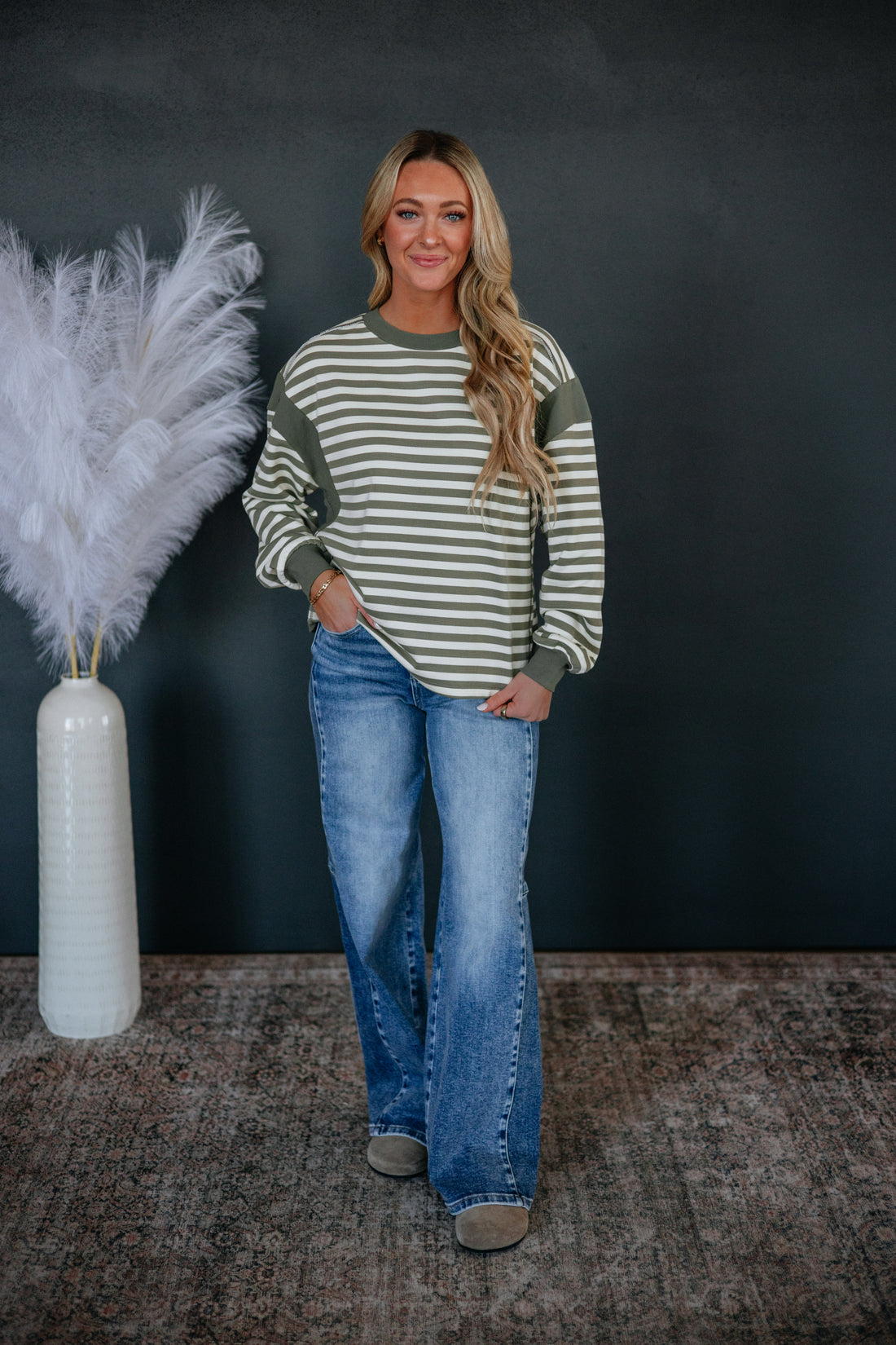 Annora Striped Sweatshirt