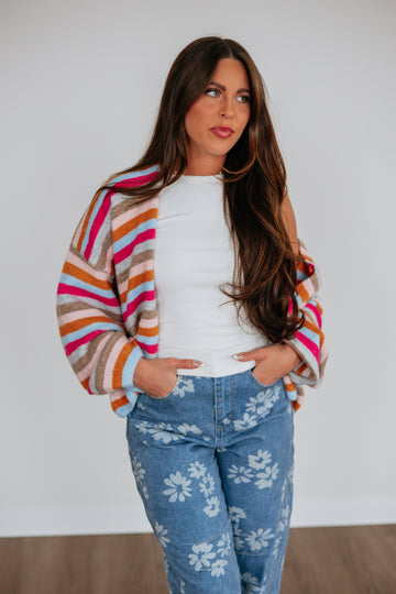 Claribel Striped Cardigan