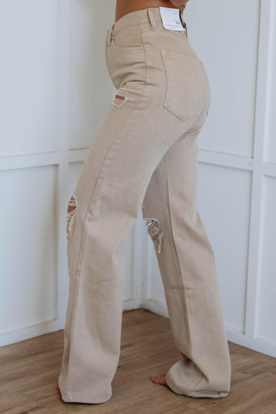 Arlo KanCan Wide Leg Jeans - Sand