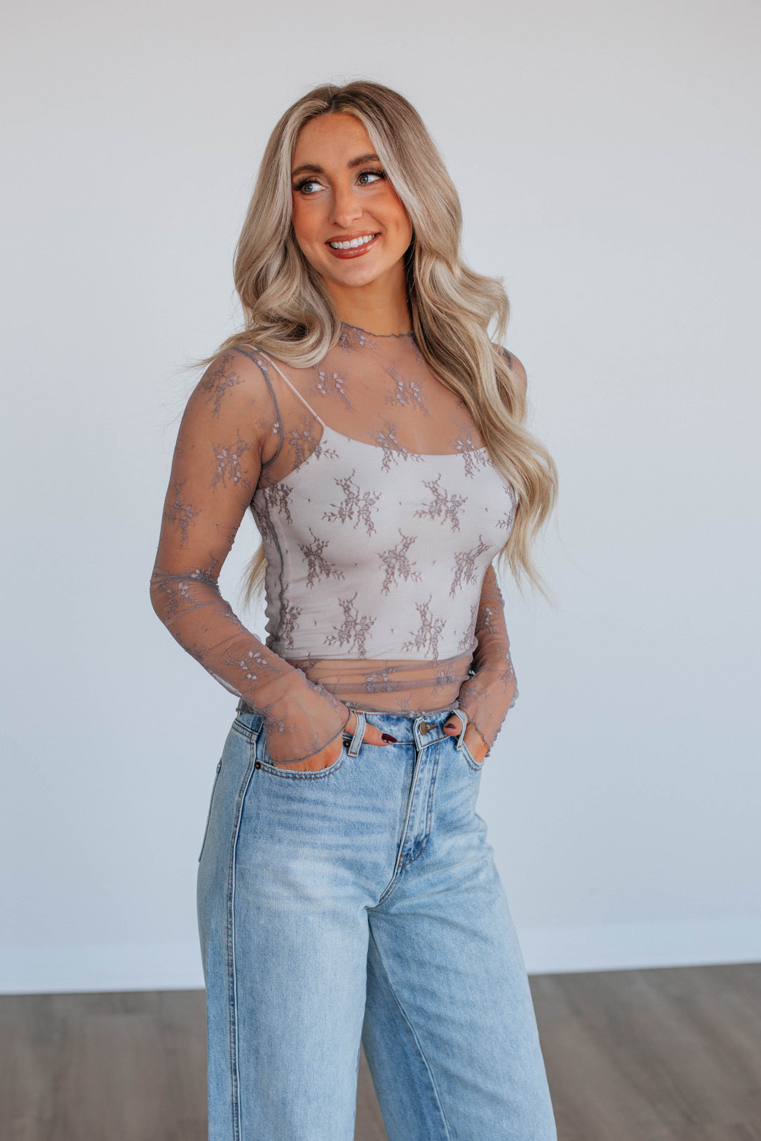 Asa Lace Top - Smoke