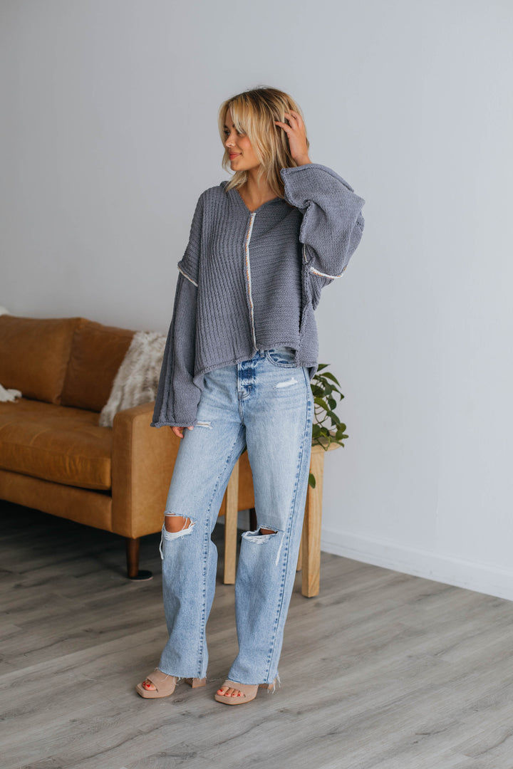 Aster Sweater Hoodie - Charcoal