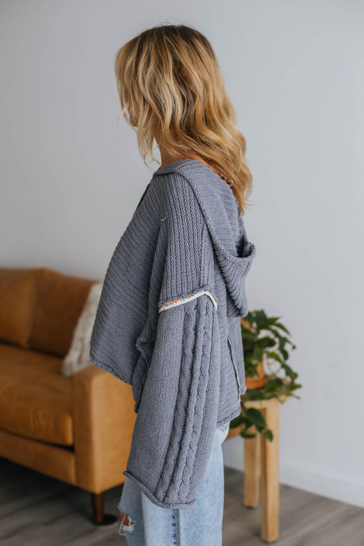 Aster Sweater Hoodie - Charcoal