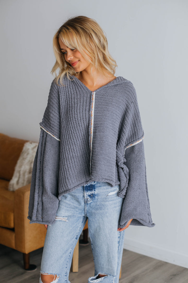 Aster Sweater Hoodie - Charcoal