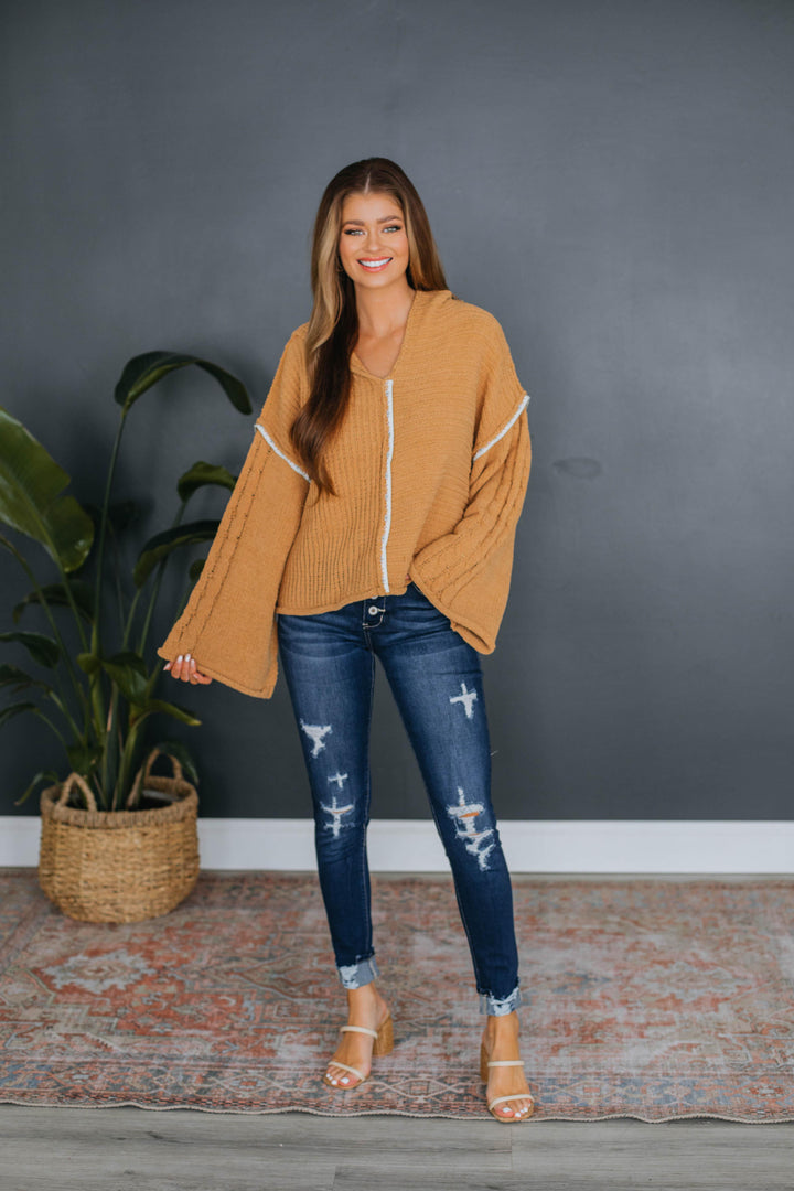 Aster Sweater Hoodie - Mustard