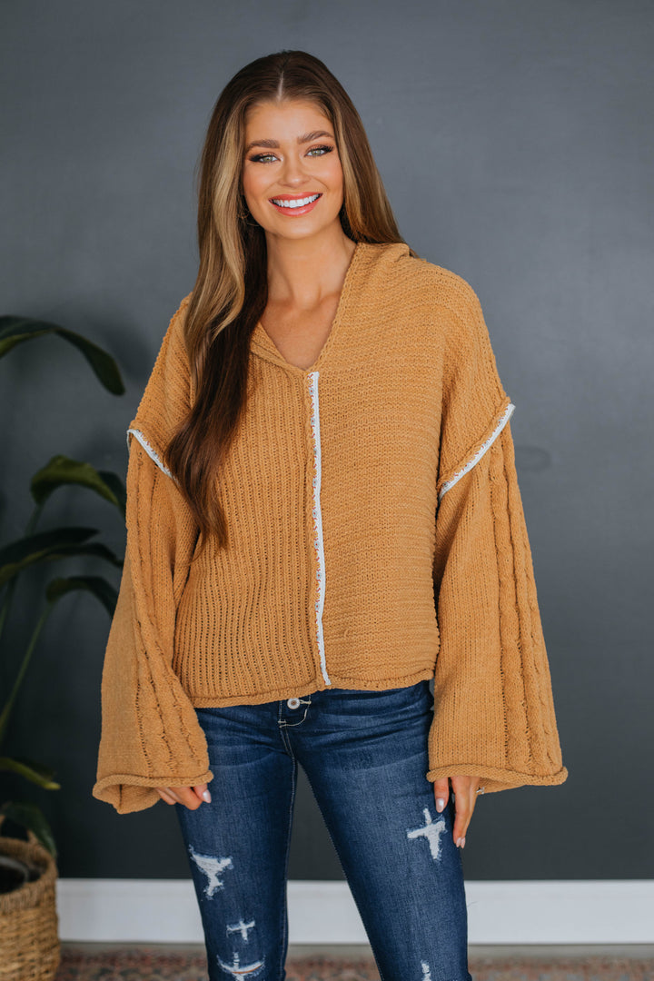 Aster Sweater Hoodie - Mustard