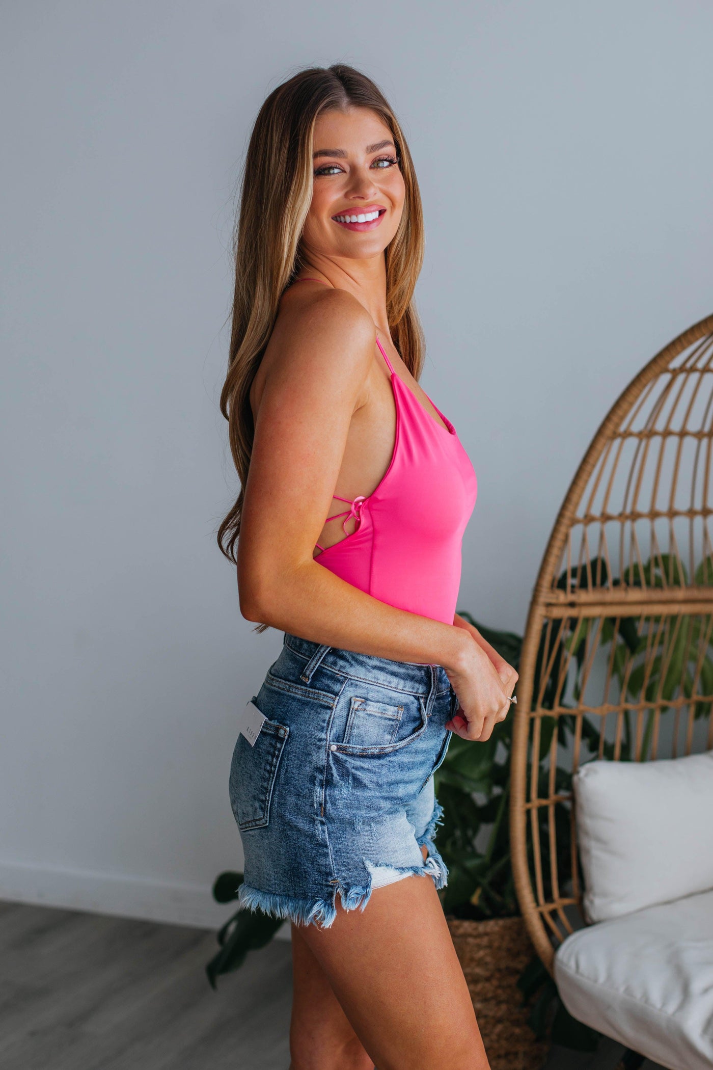 Atticus Bodysuit - Hot Pink