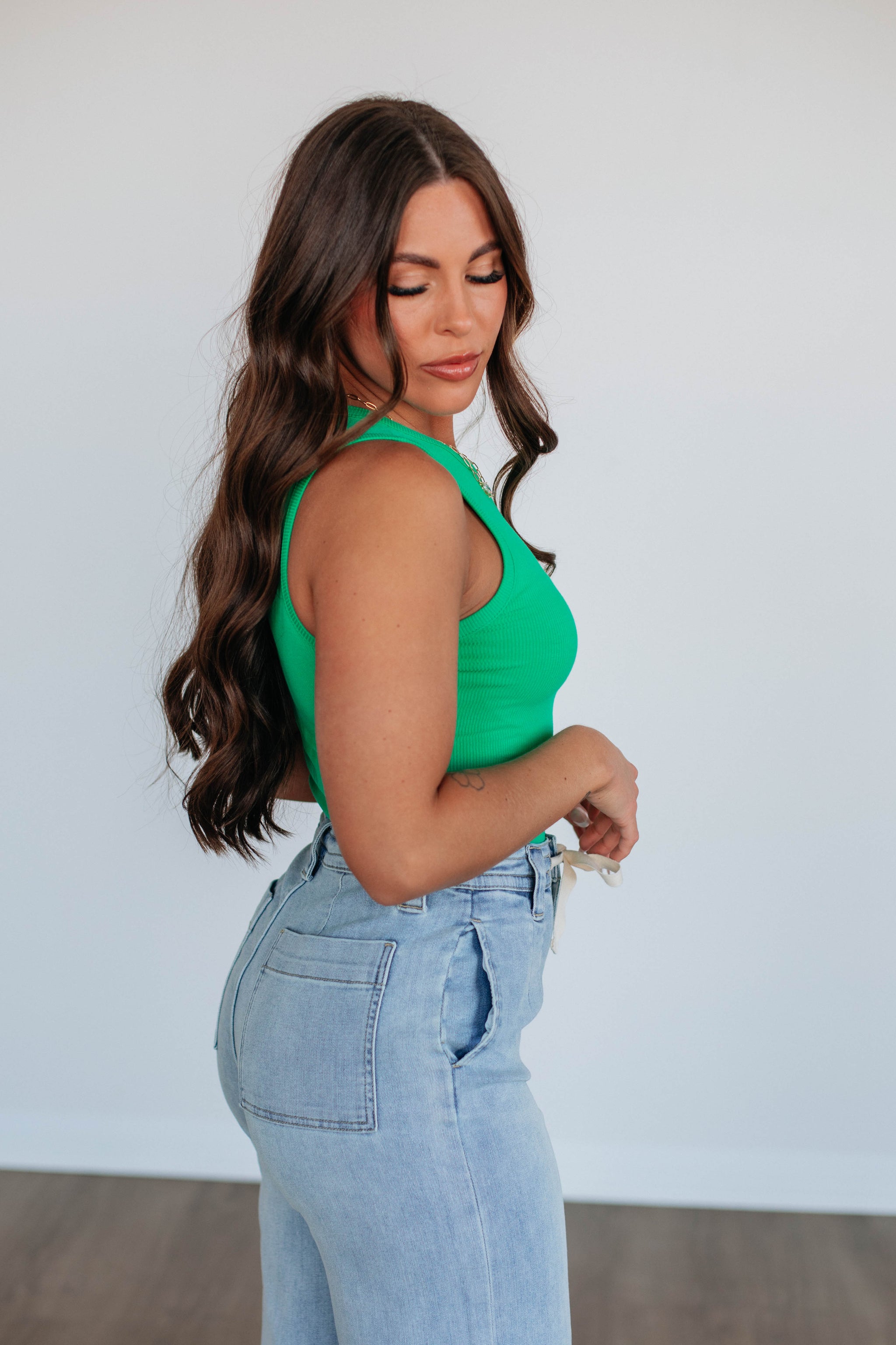 April Ribbed Bodysuit - Apple