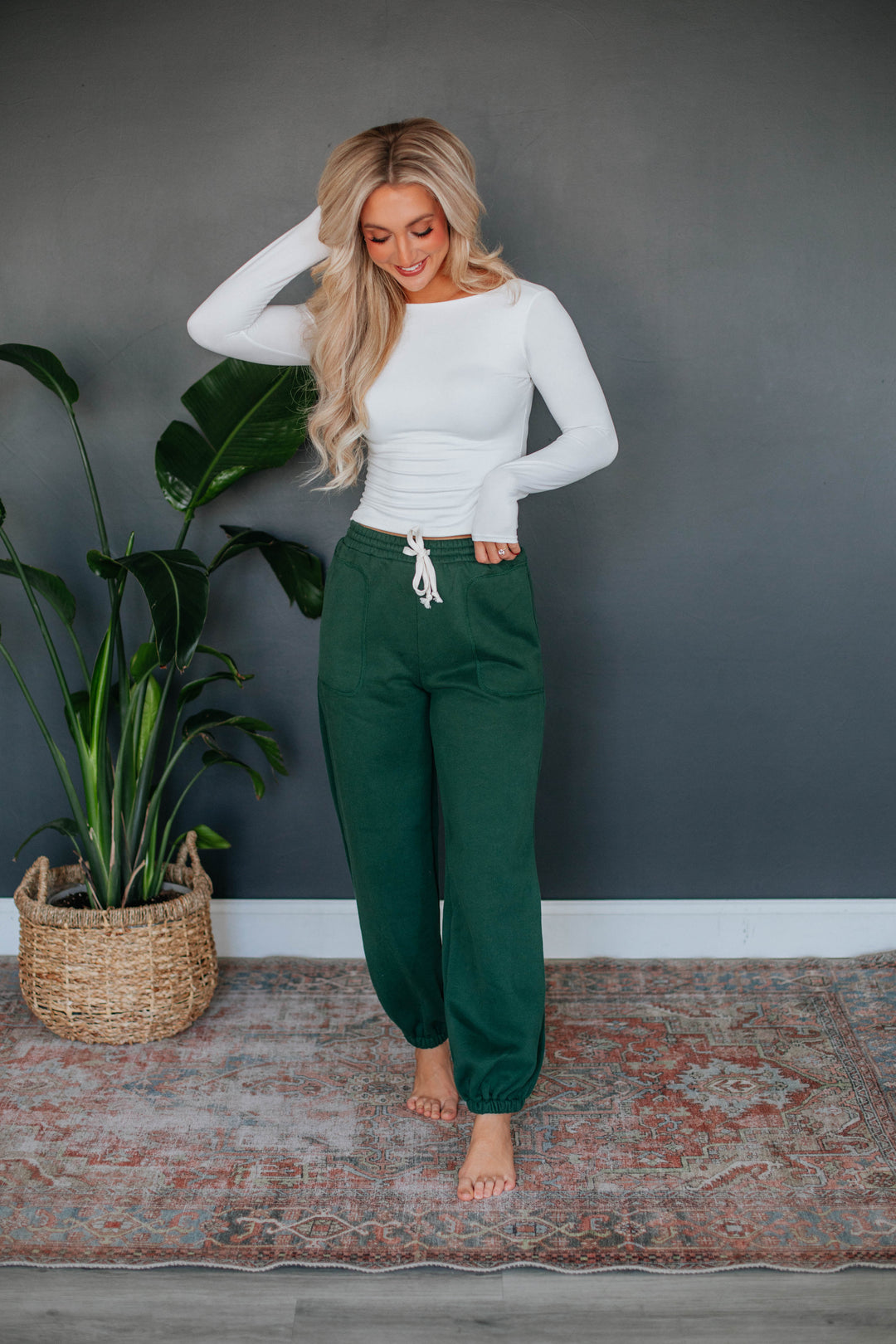 Ayden Lounge Joggers - Hunter Green