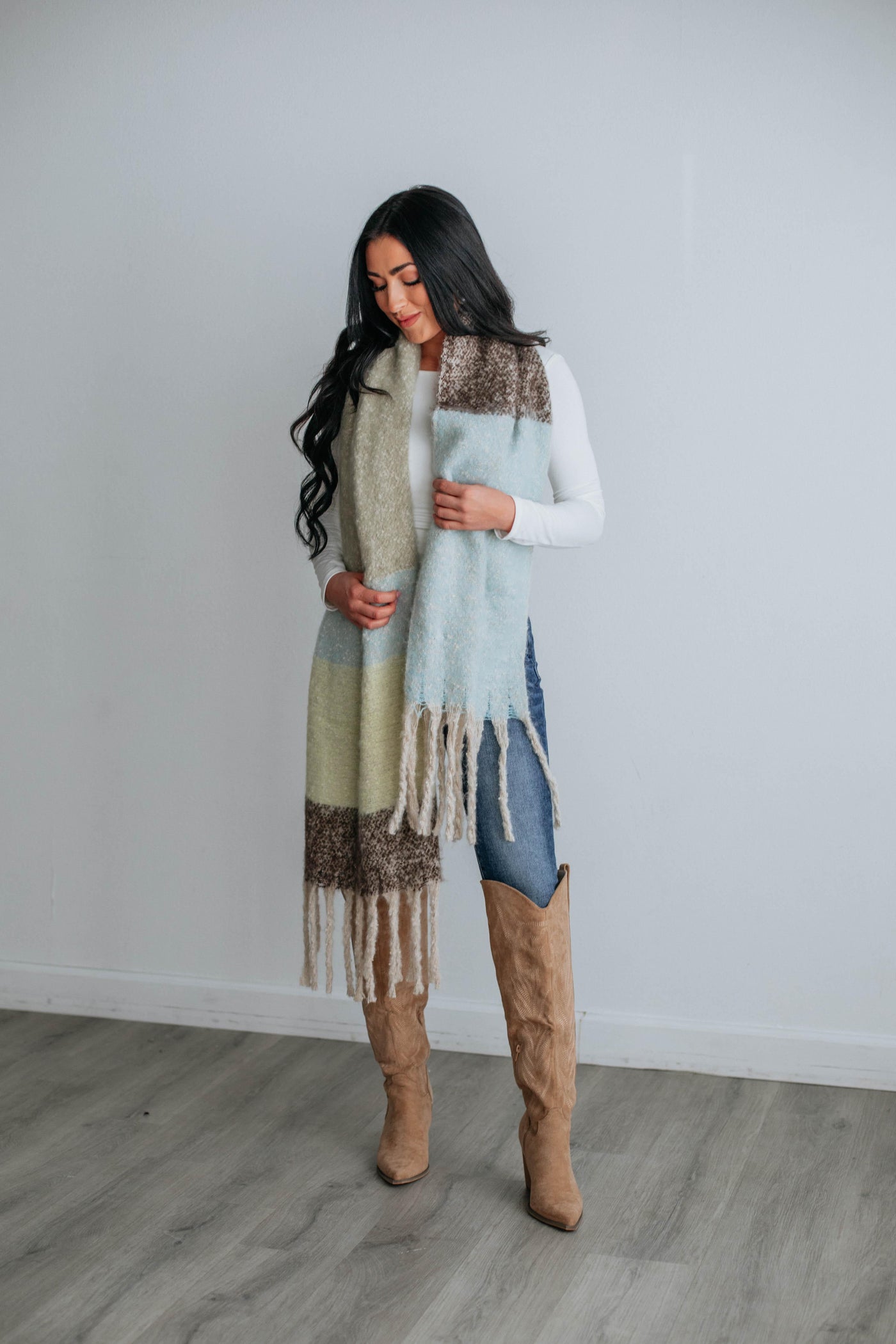 Baby It's Cold Outside Scarf - Light Olive Mix