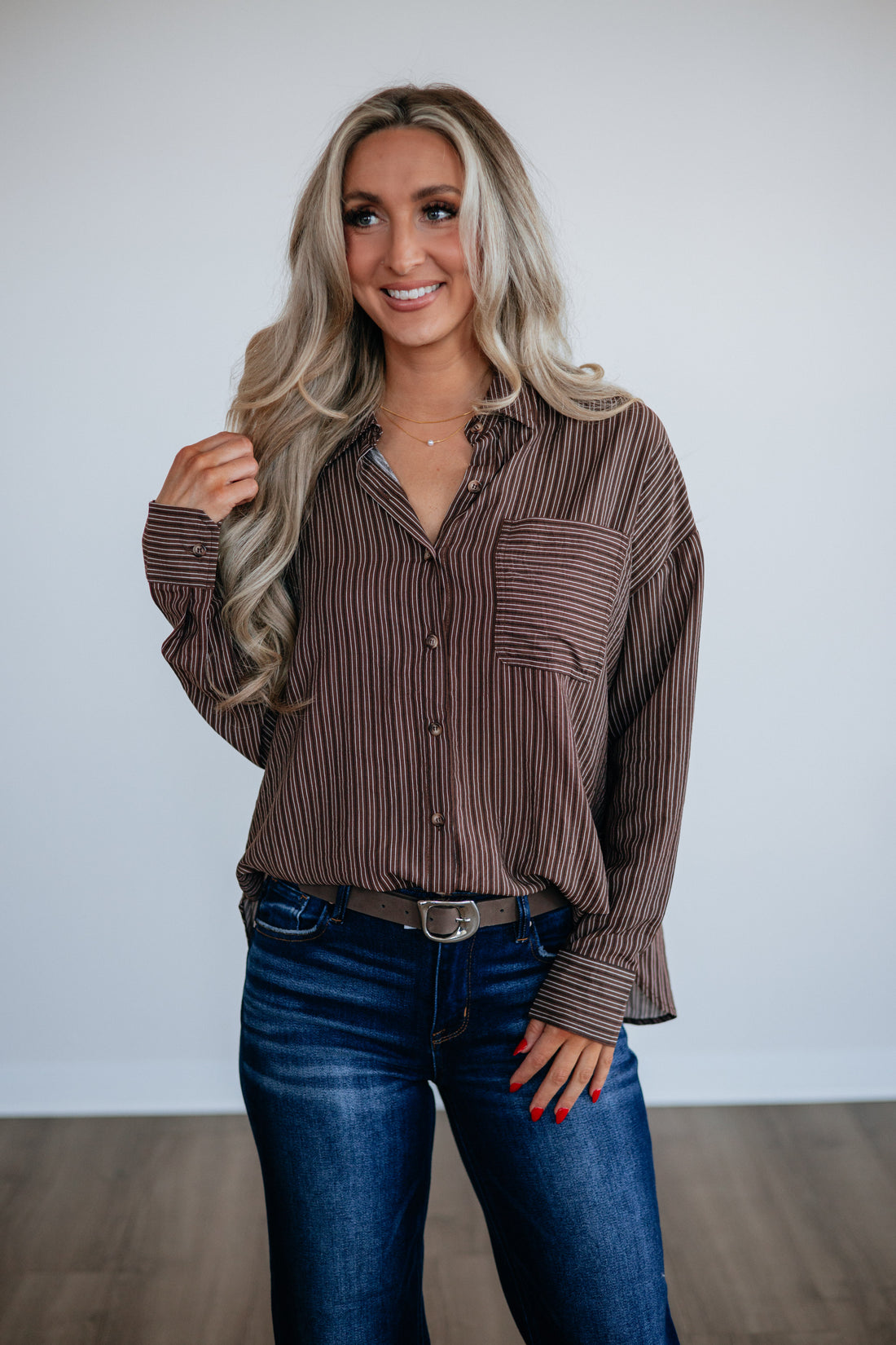 Delmore Striped Button Down