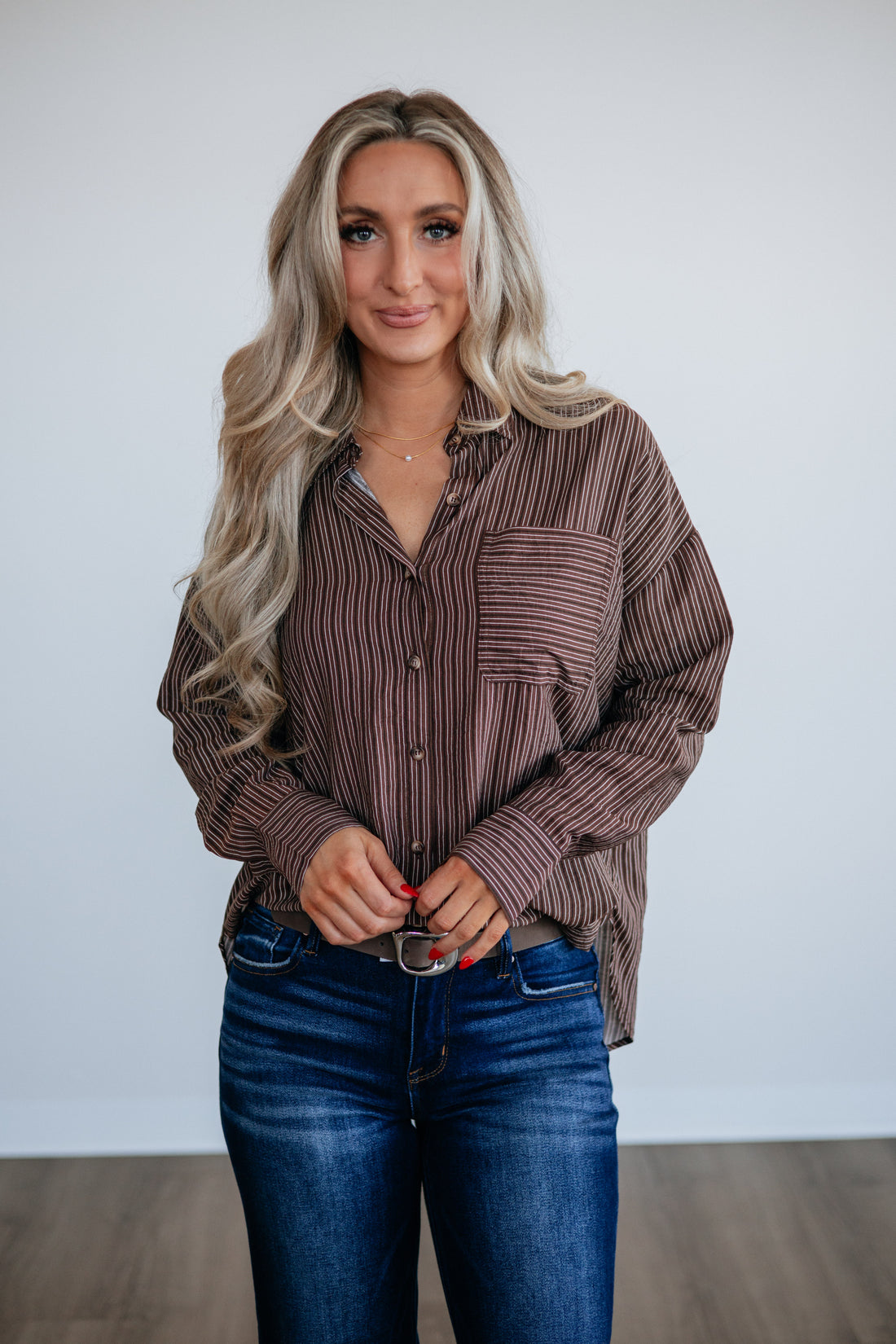 Delmore Striped Button Down