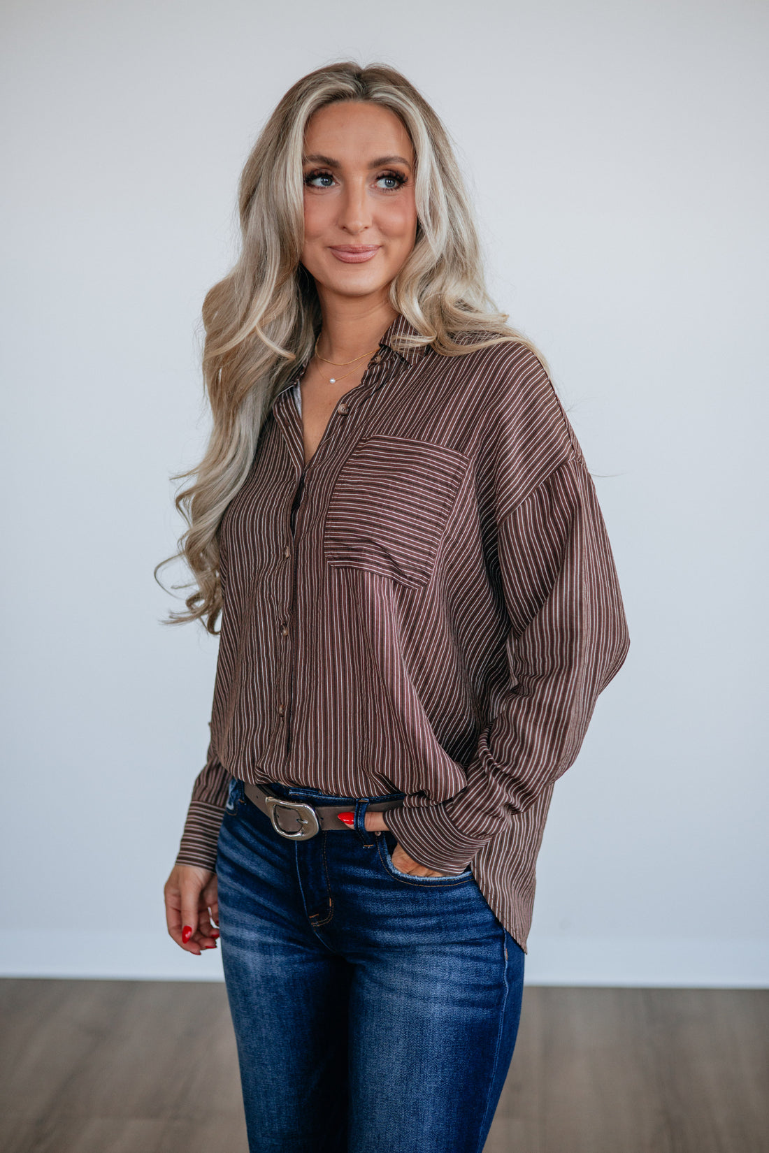 Delmore Striped Button Down