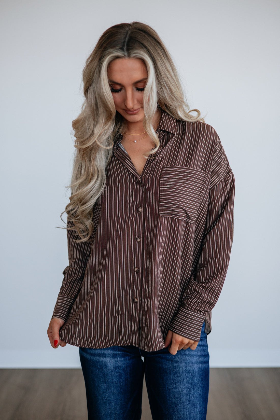 Delmore Striped Button Down