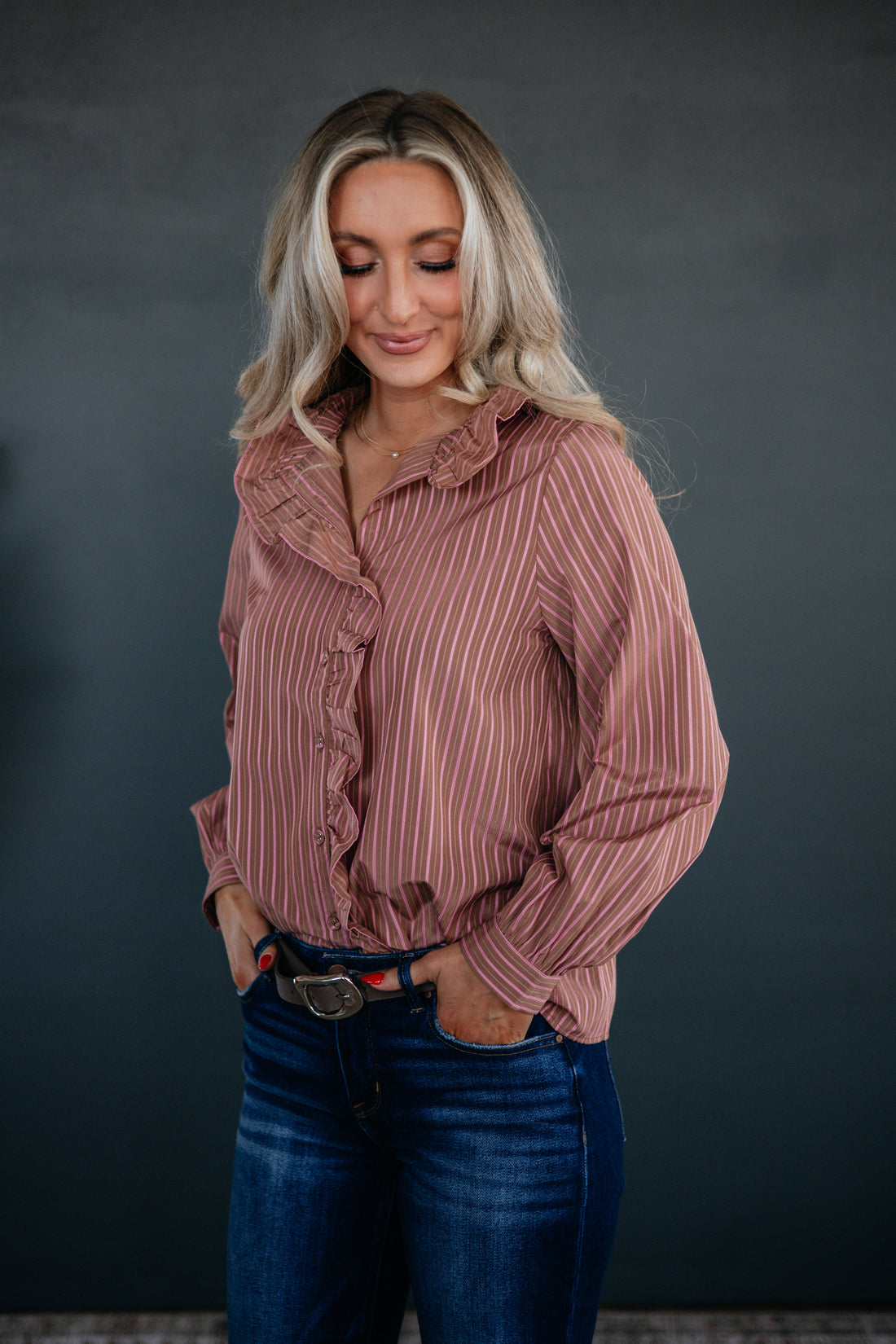Lesa Striped Button Down
