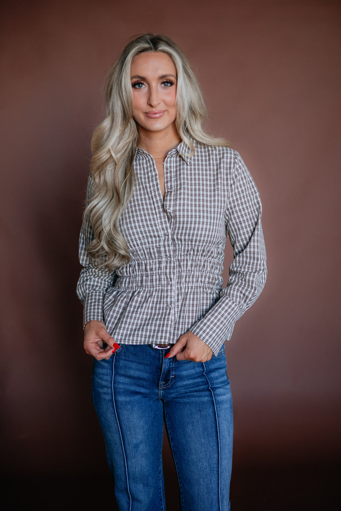 Julie Gingham Top