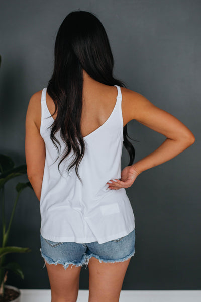 Baxter Ribbed Tank - Ivory