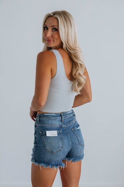 Benson Ribbed Tank - Mist