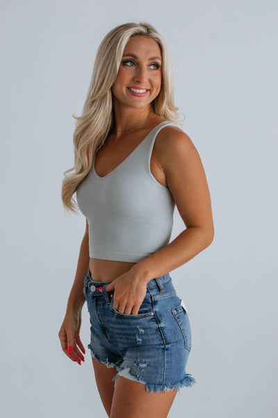 Benson Ribbed Tank - Mist