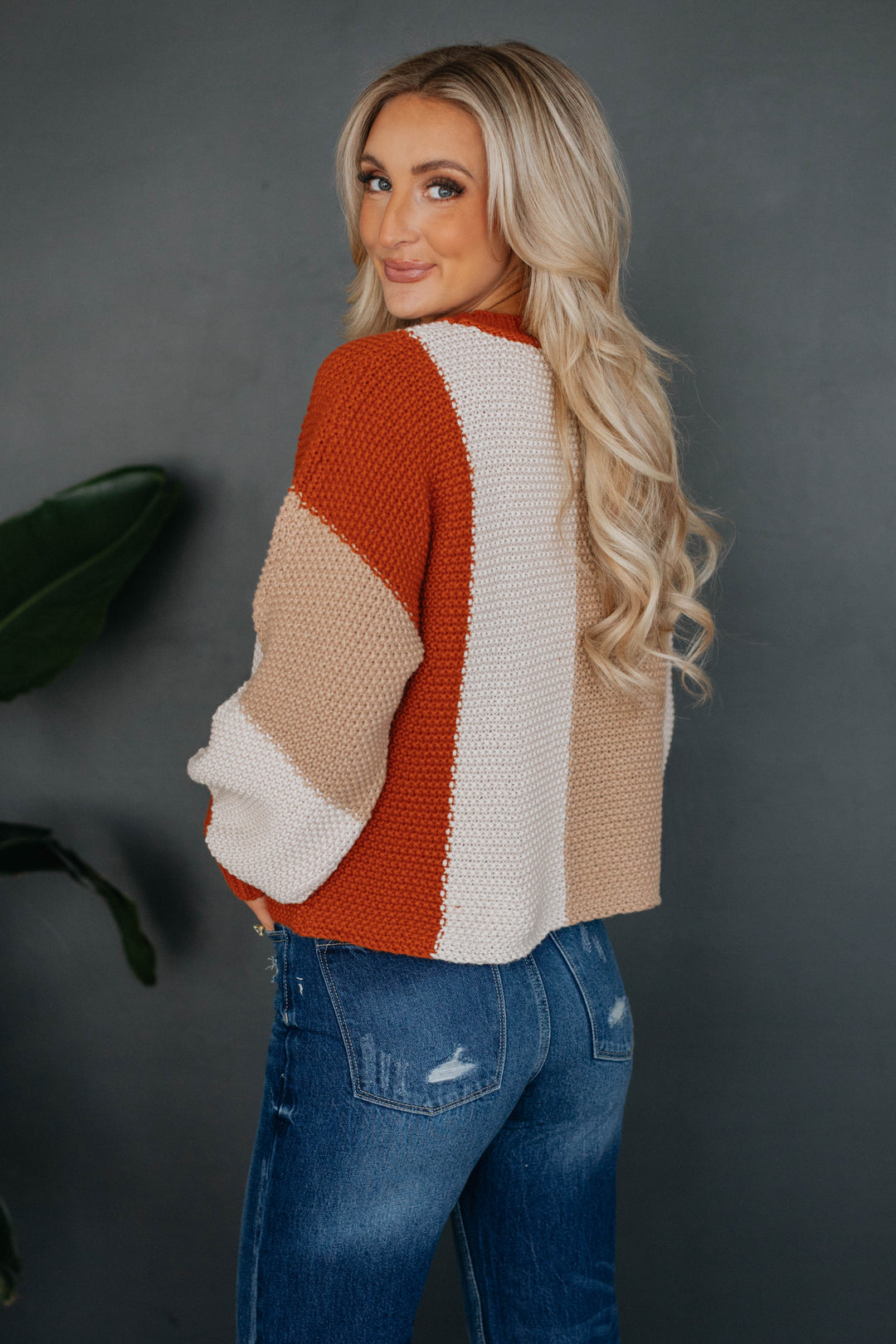 Bias Colorblock Sweater