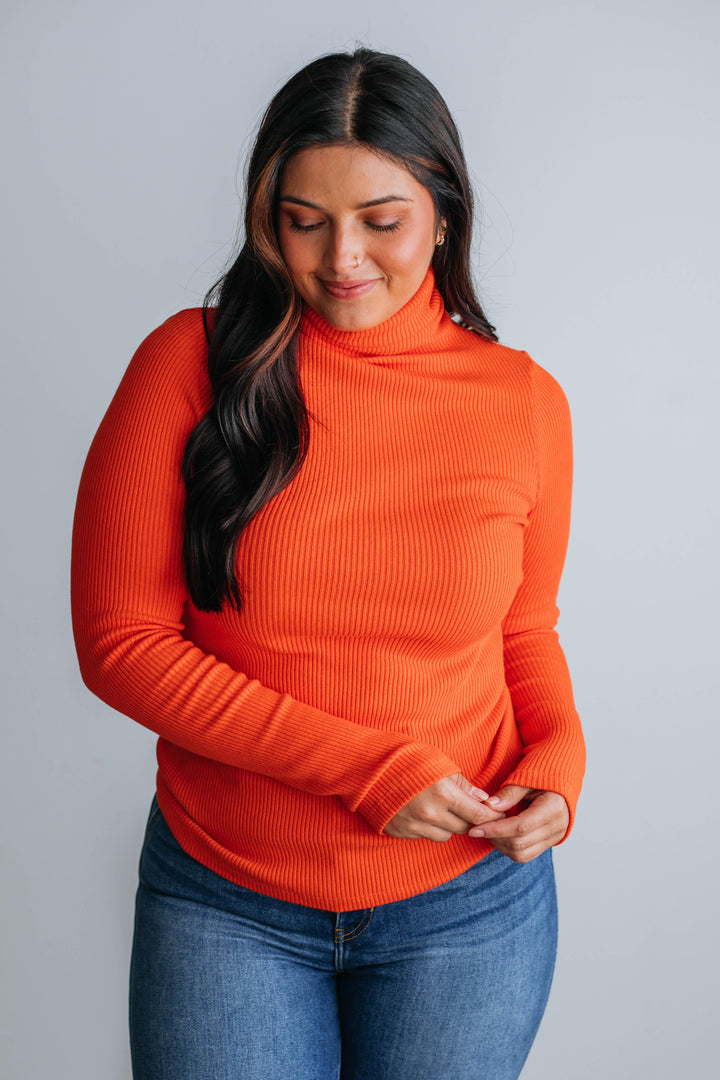 Bonnie Turtleneck - Tangerine