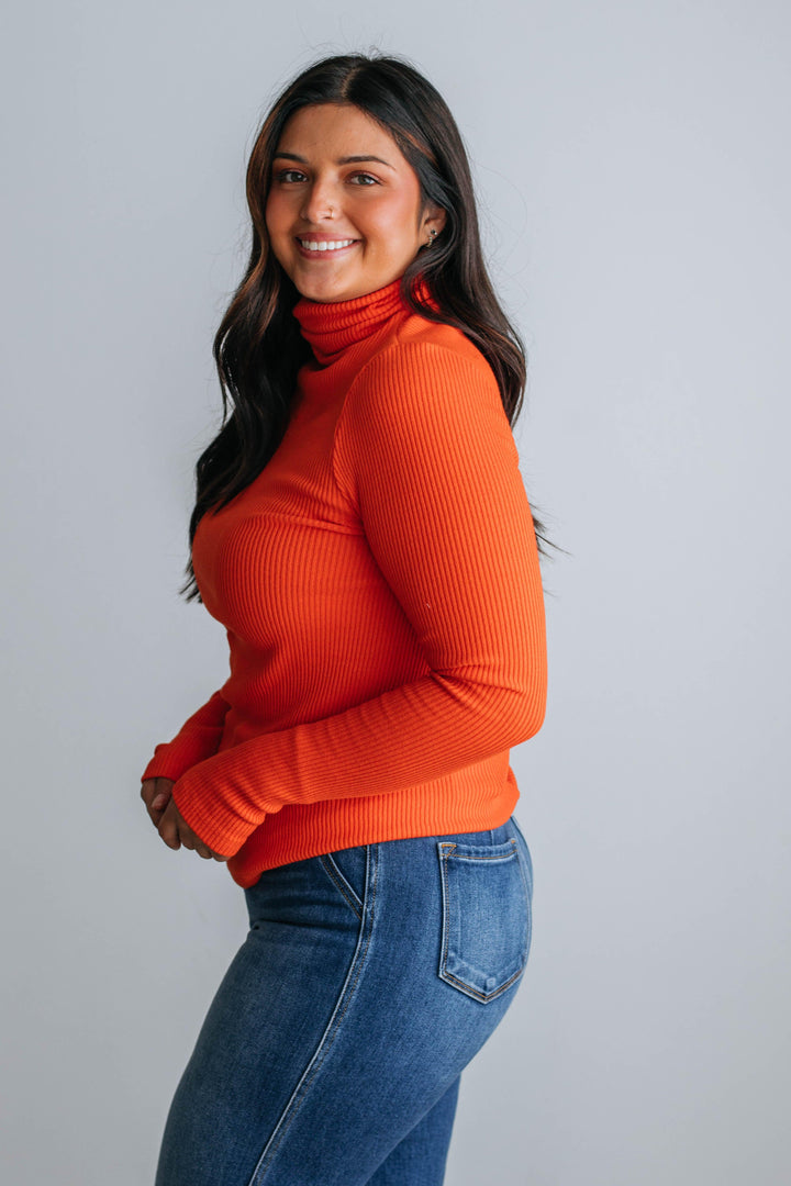 Bonnie Turtleneck - Tangerine