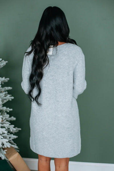 Brielle Sweater Dress - Heather Grey