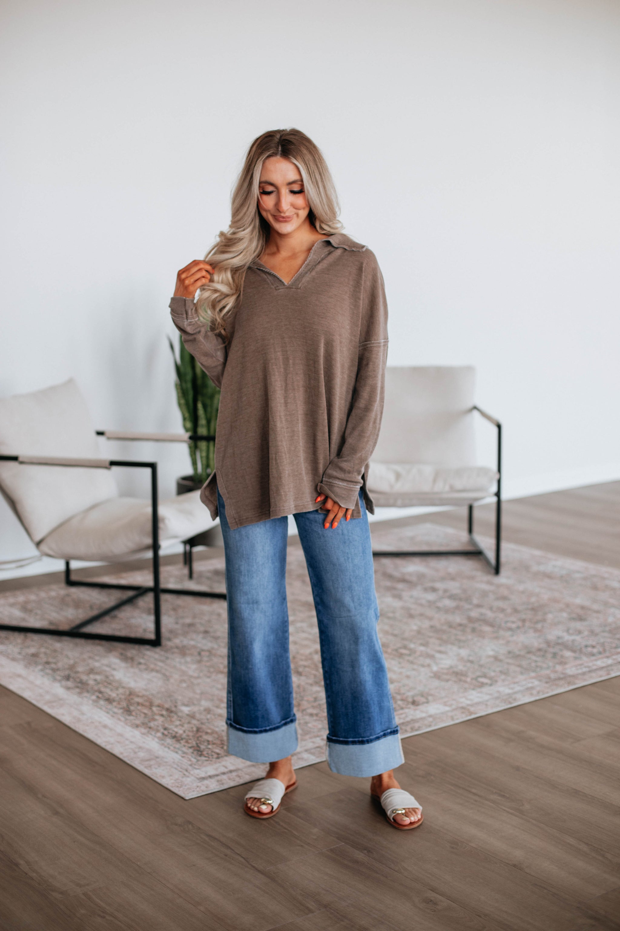 Bronwen Oversized Top - Mocha