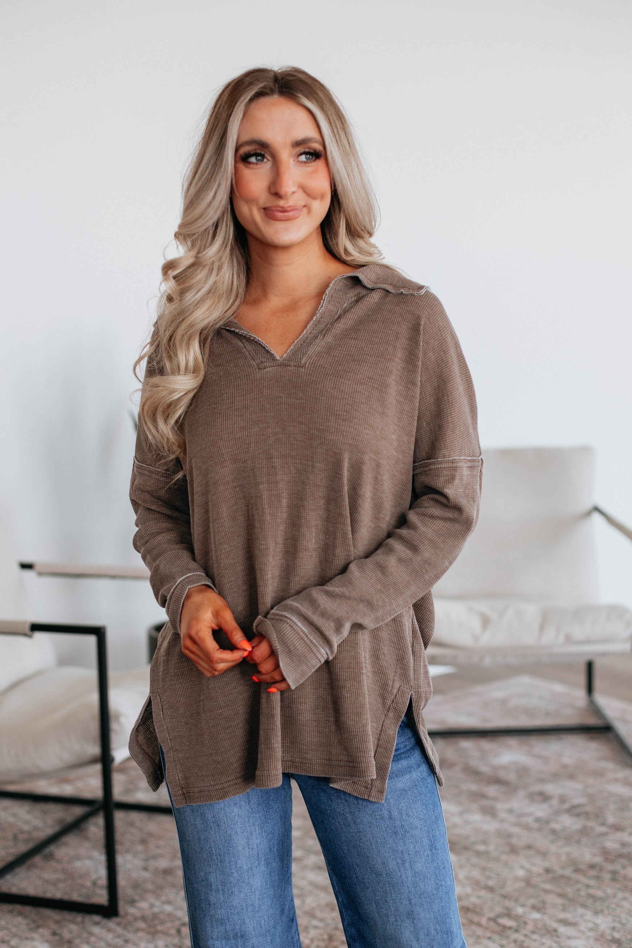Bronwen Oversized Top - Mocha