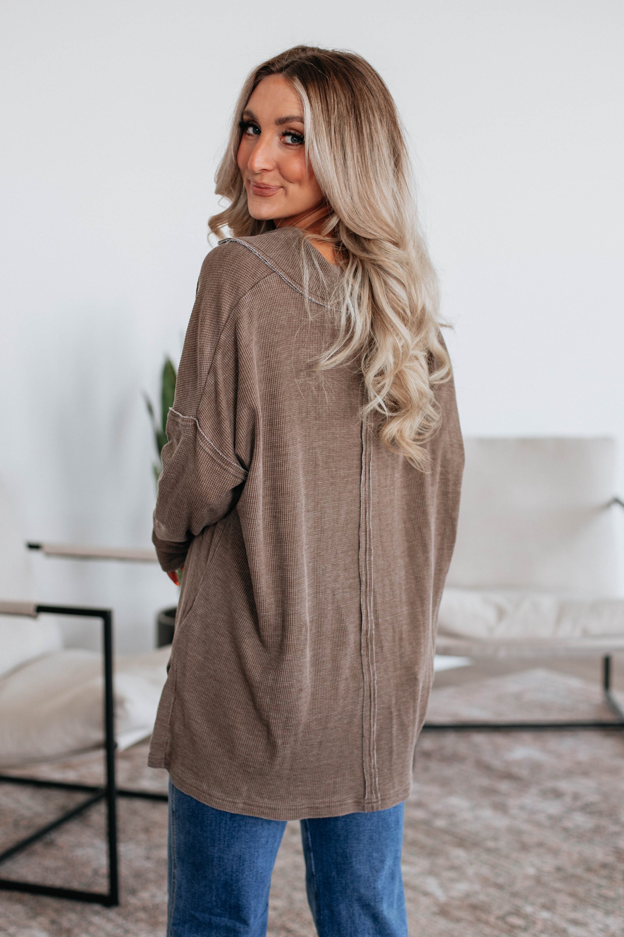 Bronwen Oversized Top - Mocha