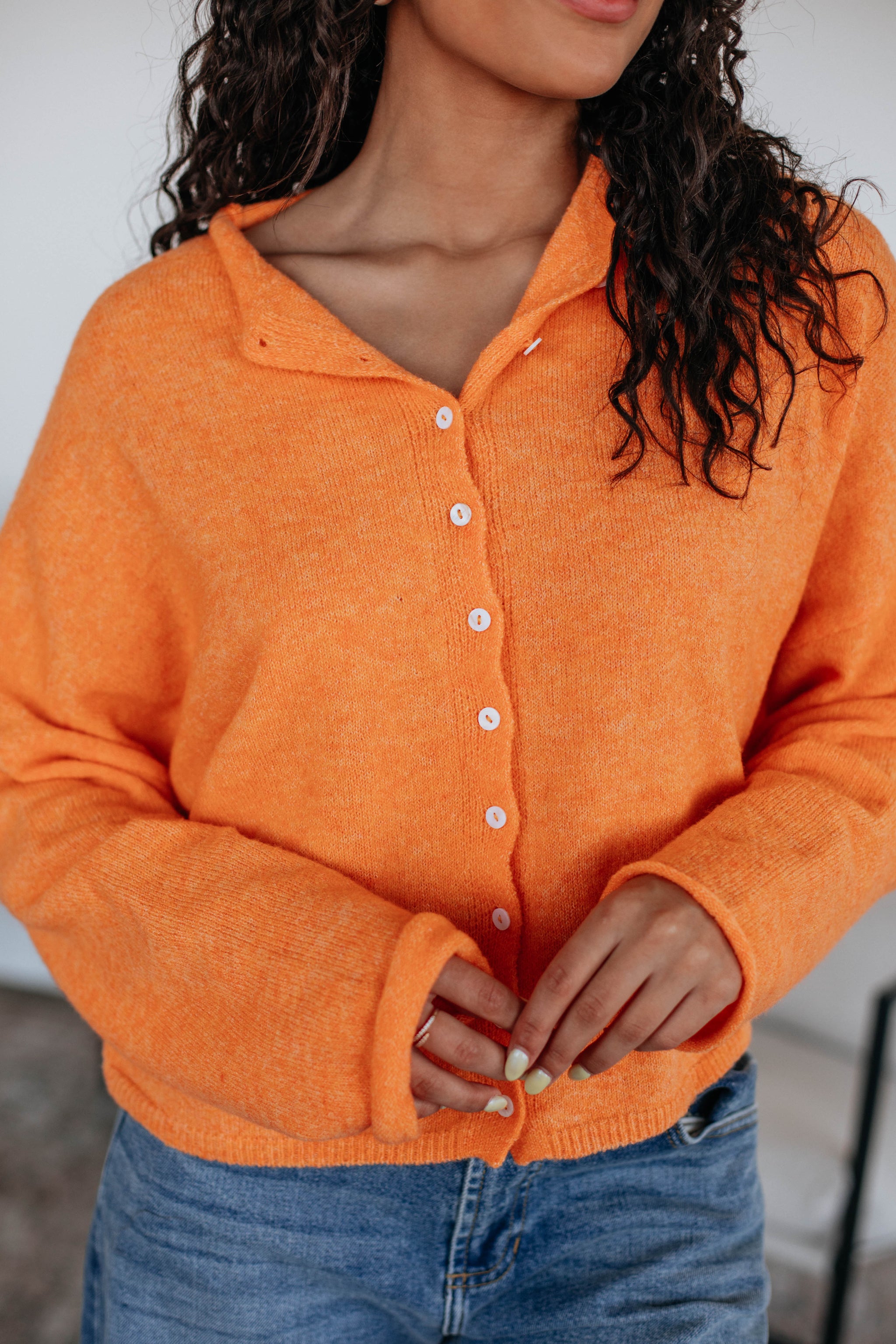 Brooke Cardigan - Tangerine