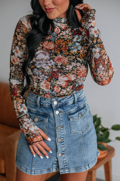 Brooks Floral Mesh Top