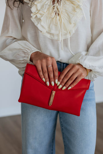 Upscale Desire Clutch - Cherry