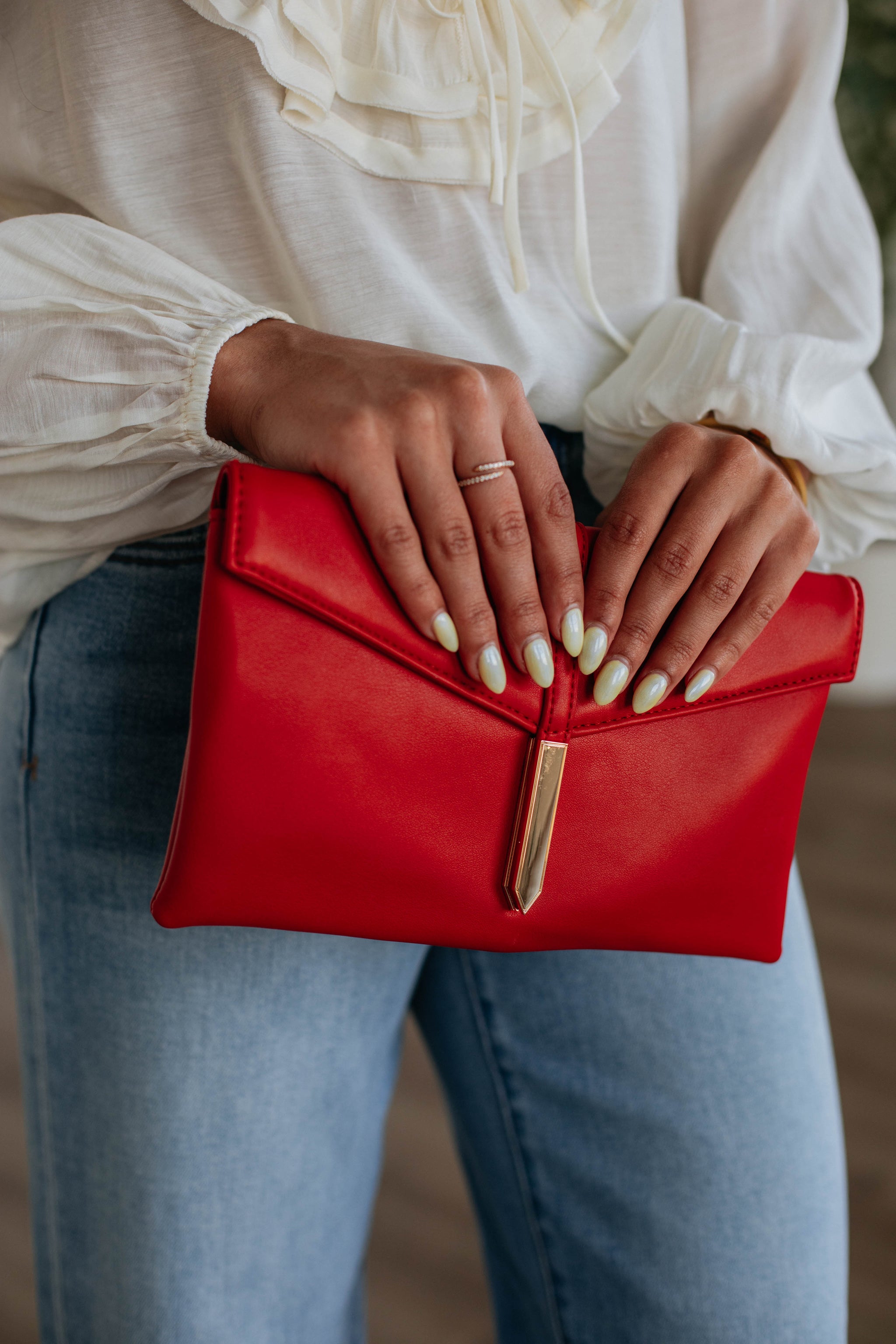 Upscale Desire Clutch - Cherry