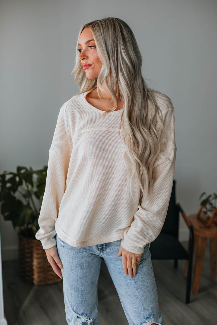 Calico Knit Top
