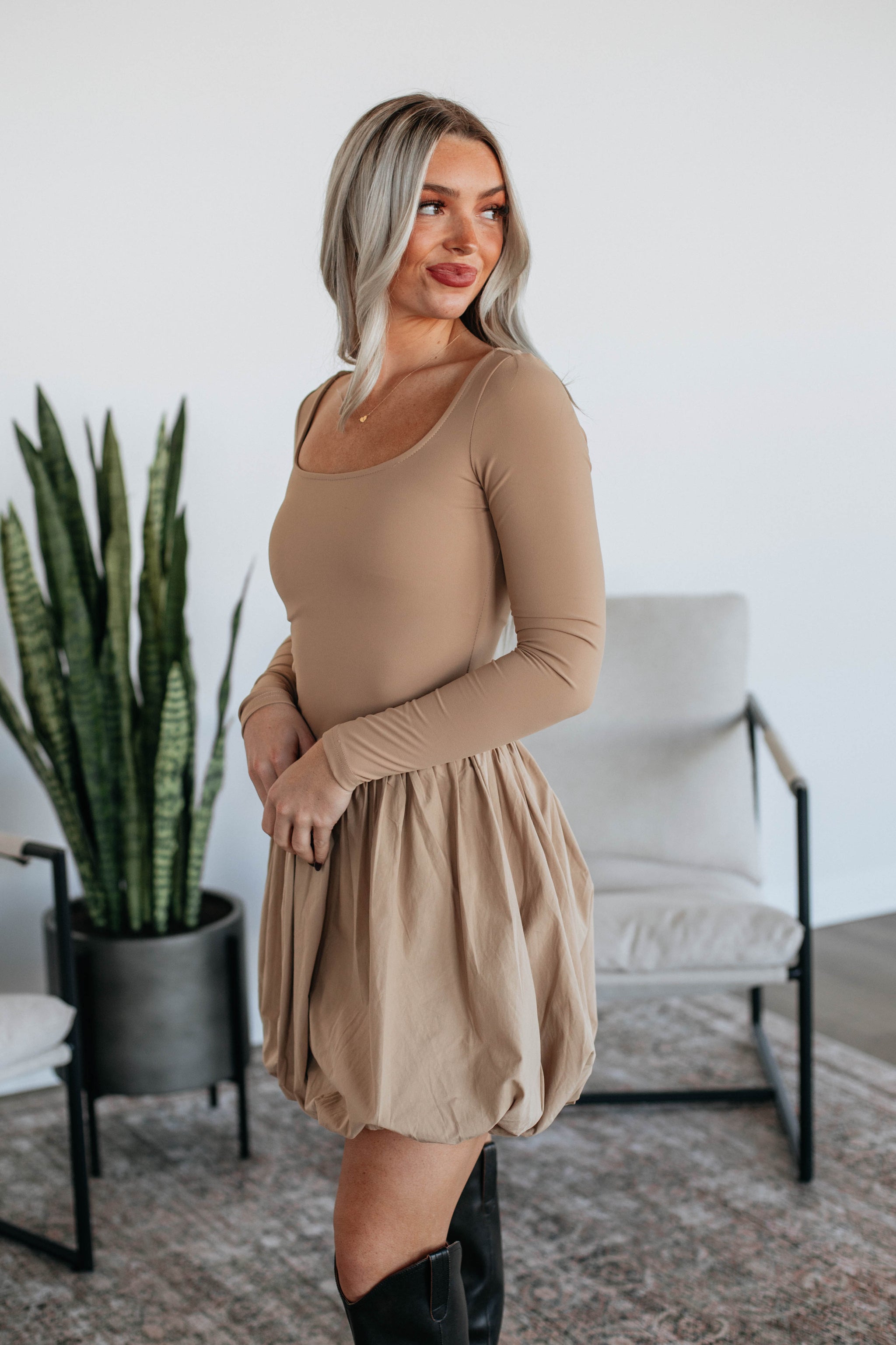 Call It Fate Dress - Camel