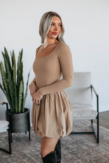 Call It Fate Dress - Camel