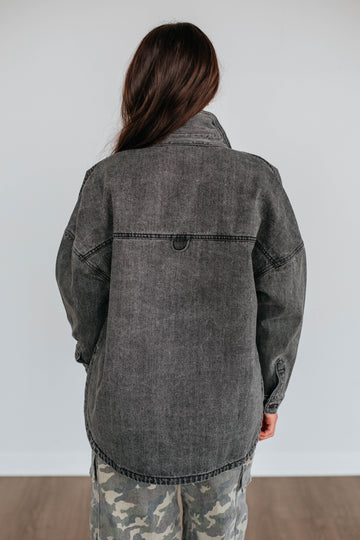 Callahan Denim Shacket - Vintage Black