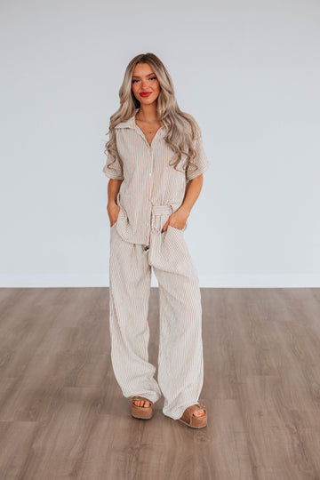 Calliope Two-Piece Set - Tan Mix