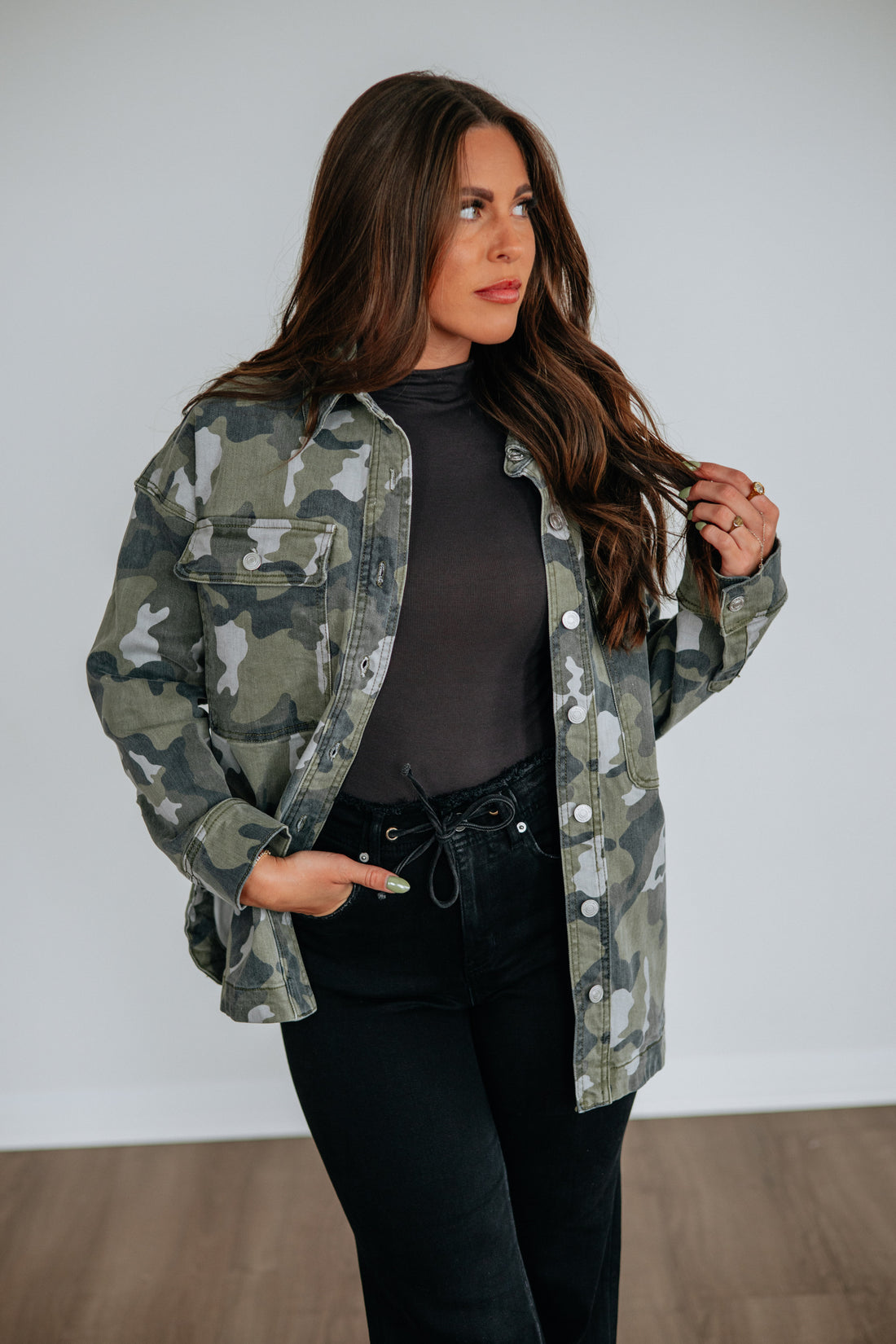 Bradi Mica Denim Shacket