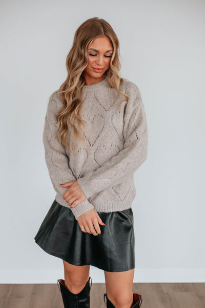 Candace Knit Sweater - Oatmeal