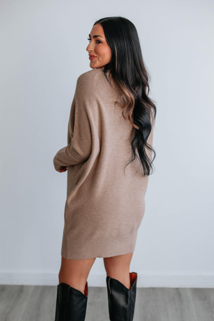 Carden Sweater Dress - Latte