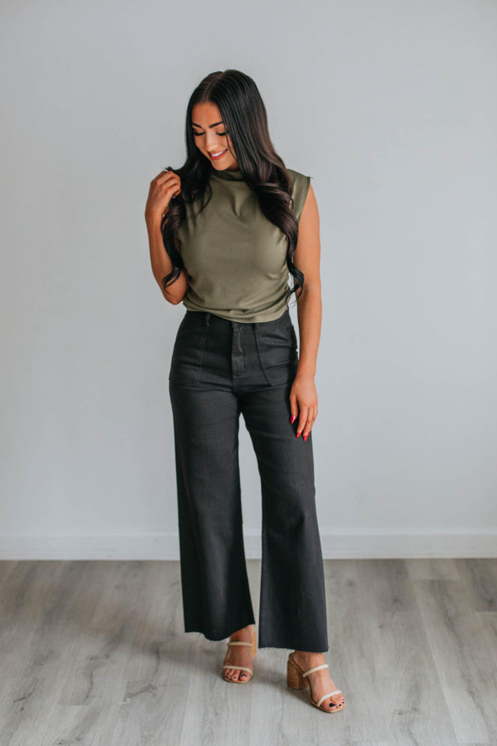 Chasity Wide Leg Pants - Black