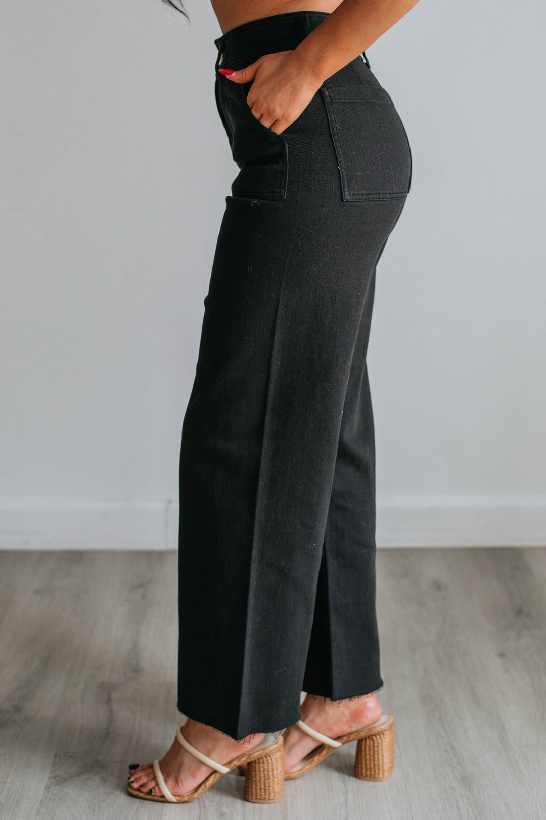 Chasity Wide Leg Pants - Black