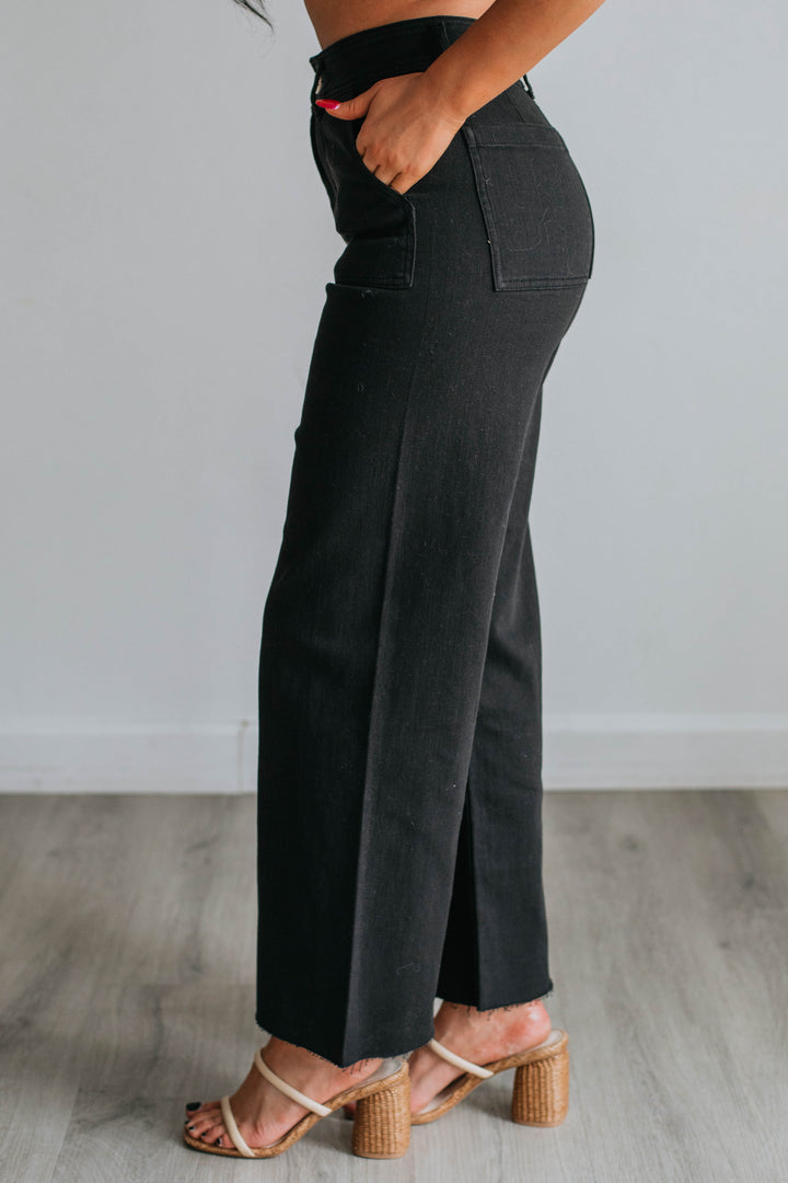 Chasity Wide Leg Pants - Black