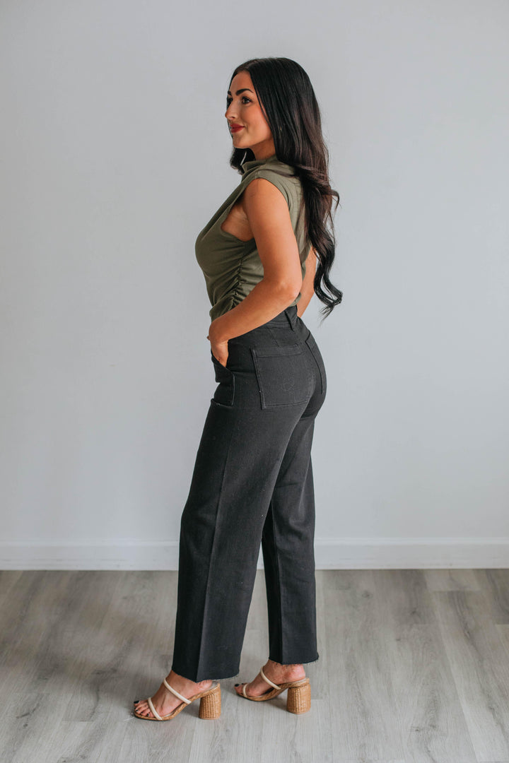 Chasity Wide Leg Pants - Black