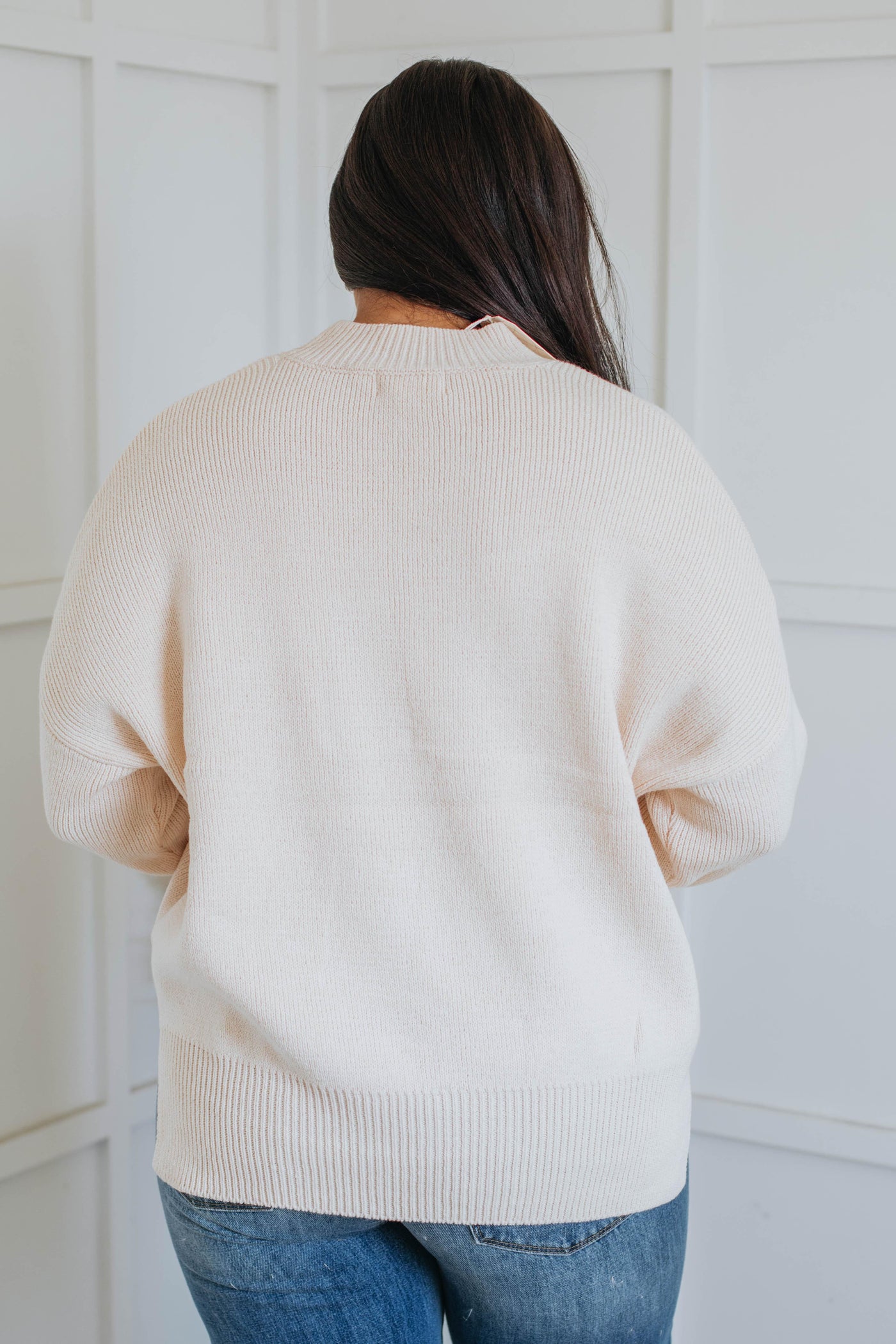 Chelsea Mock Neck Sweater - Natural
